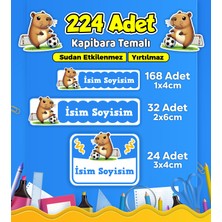 Sb Store Okul Kreş Kişiye Özel Isim Etiket Seti Kapibara Temalı - Model 755