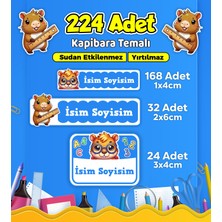 Sb Store Okul Kreş Kişiye Özel Isim Etiket Seti Kapibara Temalı - Model 751