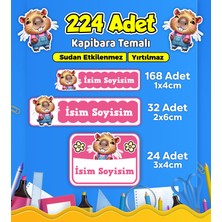 Sb Store Okul Kreş Kişiye Özel Isim Etiket Seti Kapibara Temalı - Model 756