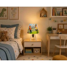 Minevoo Ahşap Ayaklı Pla Gövdeli Çocuk Odası Abajuru – Dekoratif Masa Lambası – 3D Baskı Tasarım