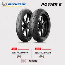Michelin Power 6 120/70 ZR17 58W - 190/50 ZR17 73W Ön Arka Motosiklet Lastik Takımı