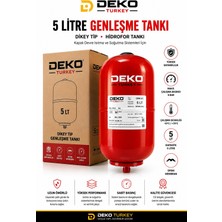 Deko Turkey 5 Lt Genleşme Tankı | Epdm Membranlı Profesyonel Hidrofor Tankı | 6 Bar | Dikey Tip