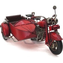 Otantik Çarşı Dekoratif Metal Motosiklet Sepetli 1510A-7917