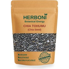 Herboni Chia Tohumu 100GR Glutensiz & Organik Chia Seeds, Doğal ve Katkısız