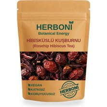 Herboni Hibiskuslu Kuşburnu Çayı 150 G - Rosehip Hibiscus Tea, Doğal ve Katkısız