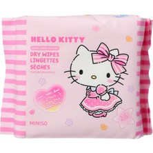 1001 Sanrio Lisanslı Hello Kitty Inci Dokulu Kuru Mendil –%100 Viskon Yumuşak ve Emici Mendil (25 Ad