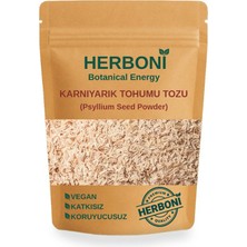Herboni Glutensiz Karnıyarık Otu Tohumu Tozu 100G - Psyllium Seed Powder, Doğal ve Katkısız
