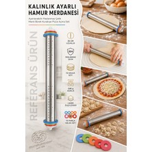 Transformacion Kalınlık Ayarlı Merdane Ayarlanabilir Paslanmaz Çelik Mantı Börek Kurabiye Pizza Açma Seti 723413