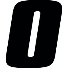 Valor Dirt Digits DD53B-0 Siyah 14 cm Yüksek Parlak Hassas Kalıp Kesim Vinil Numara 0, 3'lü Paket