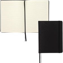 Valor Samsill Büyük Ciltli Defter, 240 Çizgili Defter Sayfaları, Siyah, 7,5 x 10 Inç