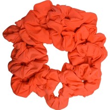 Valor Motique Accessories 12'li Paket Düz Saç Tokası Scrunchies (Neon Turuncu)