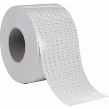 Valor BADEM10 46 Metre Reflektörlü Reflektif Fosforlu Şerit Bant Reflekte Ikaz Bandı 10 cm Beyaz