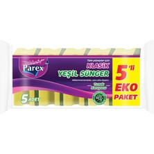 Valor Parex Klasik Yeşil Sünger Oluklu 5'li