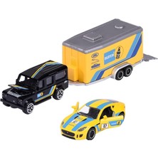 Valor Majorette Race Trailer Land Rover DEFENDER110 & Jaguar F-Type