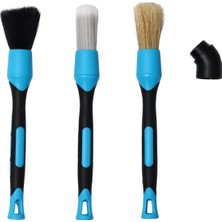 Valor 3'lü Premium Mavi Detay Temizlik Fırçası Değiştirilebilir Başlık Set