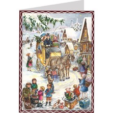 Valor Postkarten Adventskalender "hurra, Die Kutsche Kommt"