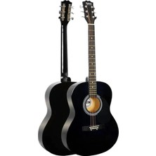 Valor Midex RG-550BK Pack Kaliteli Siyah 40 Inç Akustik Gitar Seti 4/4 Yetişkin