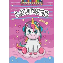 Valor Lauryne: Livre De Coloriage Personnalisé Pour Lauryne | Licorne | Cadeau D'anniversaire Pour Fille