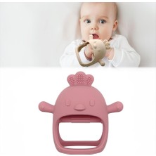 Valor Meleni Baby Silikon Bebek Diş Kaşıyıcı - Diş Kaşıma Eldiveni Yenidoğan Dişlik Pembe
