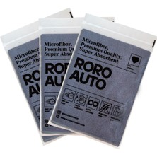 Valor Fuji 3'lü Mikrofiber Araç Kurulama Seti 40X40 Gri