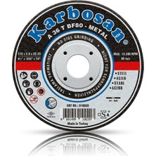 Valor BADEM10 Karbosan Metal Kesici Taş Disk Taşlama Spiral Demir Kesme Diski 180X3.0X22.23 mm