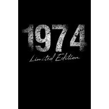 Valor Limited Birthday Edition 1974 Born Year Vintage Retro Grunge Line Art: Notebook - Funny Heart Line