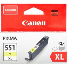 Valor Canon CLI-551XL Y Yüksek Kapasiteli Orijinal Sarı Mürekkep Kartuşu 6446B001