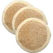 Valor Zencefil Organik 3 Adet Kabak Lifi Kabak Kesesi Peeling Yüz Kesesi Küçük Yuvarlak Model Banyo Kese