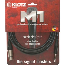 Valor Klotz M1 MY206 Trs x Female Xlr Klotz Uçlu Balanced Kablo Siyah 1m