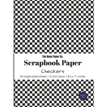 Valor Independently Published Scrapbook Paper: Checkers | 20 Single-Sided Sheets With Black And White Che