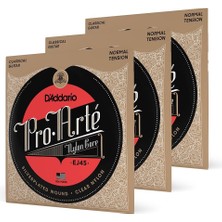 Valor D'addario 3'lü Paket, Klasik Gitar Tel Seti, Pro-Arte, Sılve