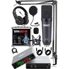 Valor Stüdyo Ekipmanları Exclusive Paket-1 Cx2 Mikrofon GLX-600 Ses Kartı Stüdyo Kayıt Seti