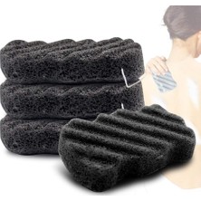 Valor Konjac Vücut Süngeri Seti, 4 Parça, Bambu Kömürü, Yüz Süngeri, Peeling Süngeri, Yüz Temizliği, Erke