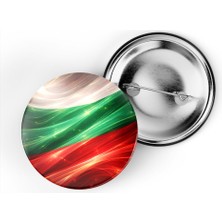 İberk 5 Adet - Iğneli Çanta Rozeti - Bulgaristan – Bulgaria Bayrağı - Abstract Ülke Bayraklı