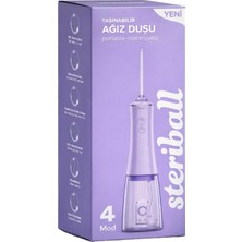 Valor Steriball Oral Irrigator Ağız Duşu Lila - 4 Temizlik Modu, 360° Dönebilen Başlık, 0,60 mm Ince Su A
