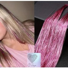 Valor DD283 Işıltılı Hair Tinsel Saç Simi Uzatma Açık Pembe HT10