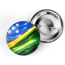 İberk 5 Adet - Iğneli Çanta Rozeti - Solomon Adaları – Solomon Islands Bayrağı - Abstract Ülke Bayraklı