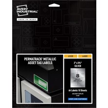 Valor Avery Permatrack Lazer Yazıcılar Için Metalik Varlık Etiket Etiketleri, 3-3/4 Inç x 2 Inç, 64 Etike