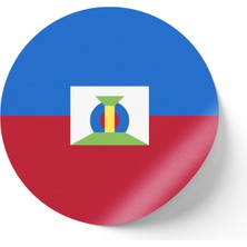 İberk 30 Adet - 5.5 cm Sticker Etiket - Vektörel Ülke Bayraklı Haiti Bayrağı