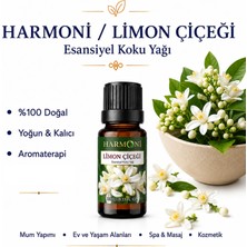 Harmoni Limon Çiçeği Saf Esansiyel Uçucu Yağ Buhurdanlık Yağı Difüzör Esansı Aromaterapi Ortam Koku 10ML