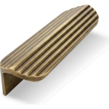 Valor Olifka Çizgili Antik Sarı Çekmece Kulp 64 mm (6,4 Cm) Modern Lüks Mobilya Dolap Çekmece Kulbu Metal