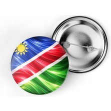 İberk 5 Adet - Iğneli Çanta Rozeti - Namibya – Namibia Bayrağı - Abstract Ülke Bayraklı