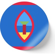 İberk 24 Adet - 7 cm Sticker Etiket - Vektörel Ülke Bayraklı Guam Bayrağı