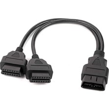 Valor Y-Kablo Obd Obd2 Uzatma Kablosu, Araba 16 Pin Obd2 Obdii Erkek - Çift Dişi Y-Splitter Adaptör Uzatm