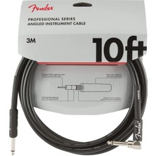 Valor Fender Professional Series Gitar Enstrüman Kablosu, 3 M, Düz/açılı, Siyah