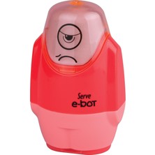 Valor Serve E-Bot Silgili Kalemtiraş Fosforlu Kırmızı
