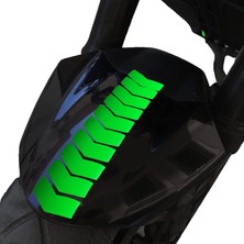 Valor Ok Tasarımlı Floresan Yeşil Çamurluk Kask Sticker