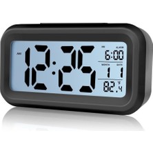 Valor Diwu Optik Masaüstü Saat Takvim Termometre Siyah
