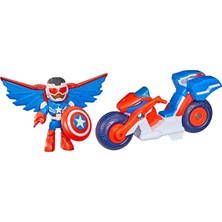 Valor Marvel Iron Man And His Awesome Friends Captain America: Sam Wilson Super Bike Aksiyon Figürü ve Oy