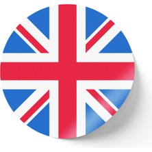 İberk 30 Adet - 5.5 cm Sticker Etiket - Vektörel Ülke Bayraklı United Kingdom Birleşik Krallık Bayrağı